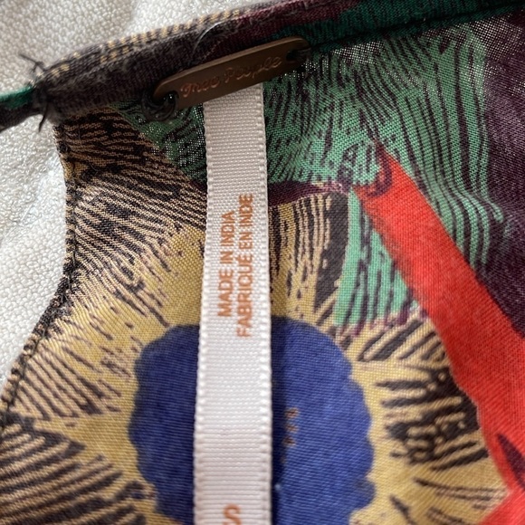 Free People Vintage,lined Dress with pockets, detailed trim flower‎ design Small - Picture 7 of 7